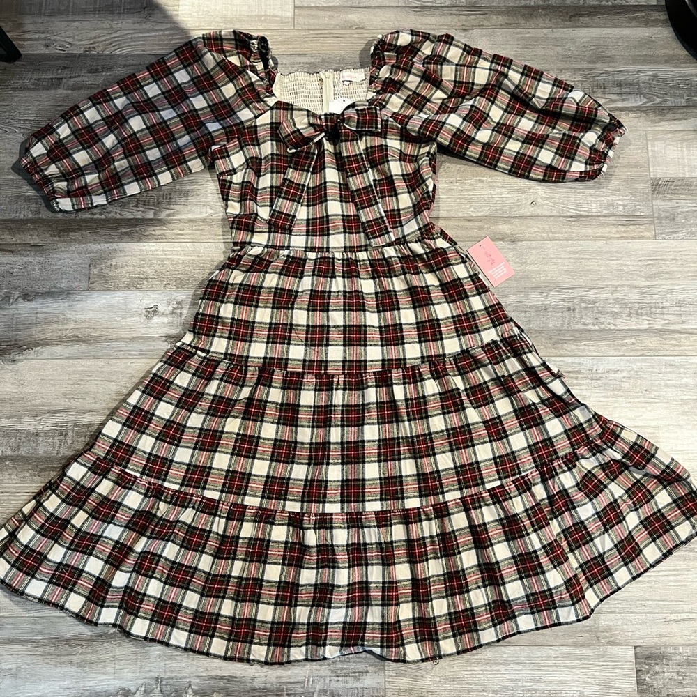 NWT Ivy City Plaid Holiday Christmas Dresss